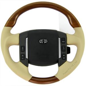 Range Rover Sport Steering Wheel - Sport grip - Walnut - Parchment Leather Preview